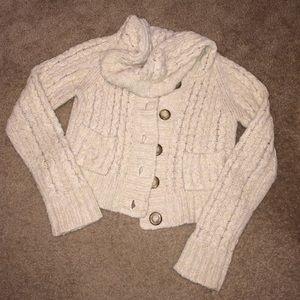 EUC Free People Crop Hooded Sweater Size Small